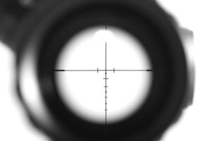 A sniper rifle scope